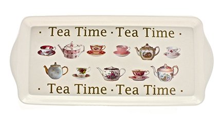 Plateau à repas en mélamine motif tasses, souco...