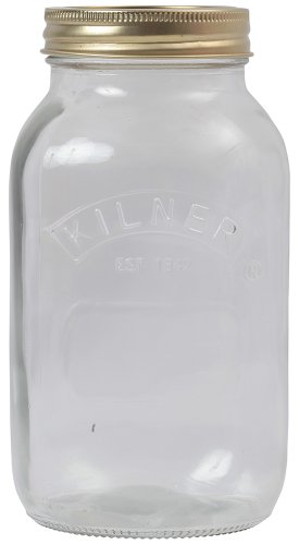 Bocal en verre avec couvercle à visser 1 l