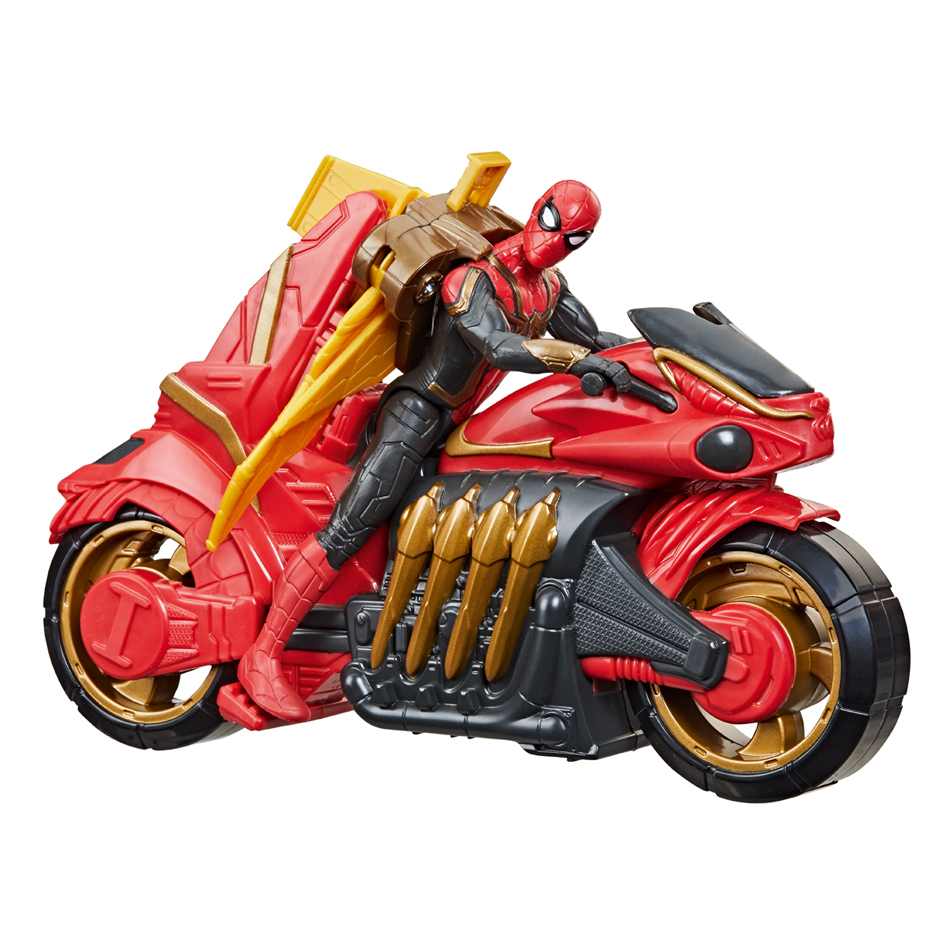 FIGURINE SPIDER-MAN ET SA MOTO “SPIDERMAN”
