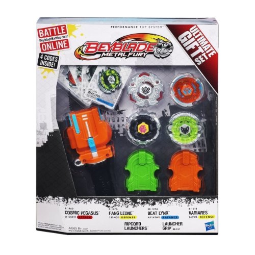 Coffret Pack 4 Toupies Beyblade Metal Fury Top ...