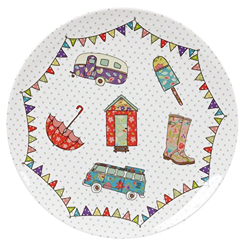 Petite assiette en mélamine motif festival mult...