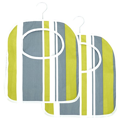 Sac à pinces à linge, coton, blanc/gris/vert ci...