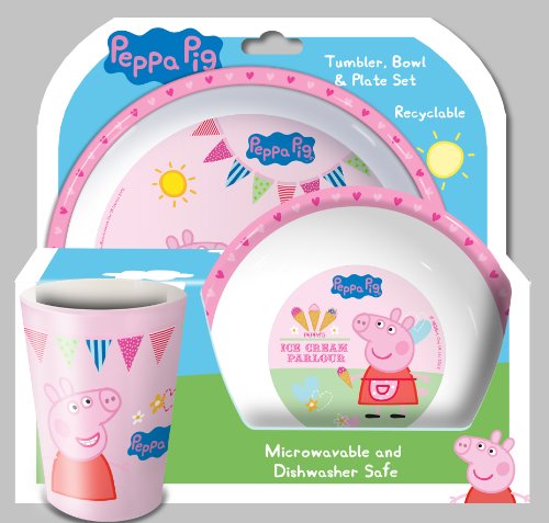 Peppa pig tea party set gobelet, bol et assiette