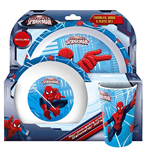 Verre, bol, assiette, rouge, lot de 3