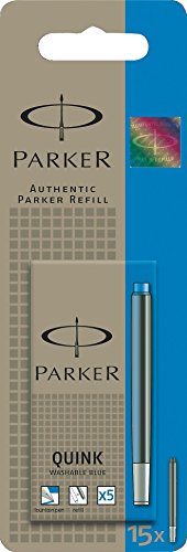 Quink lot de 15 cartouches d'encre pour stylo-p...