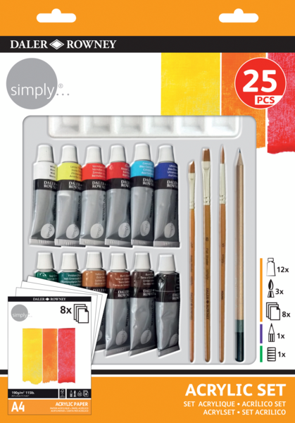  SET ACRYLIQUE 25 PIECES 
