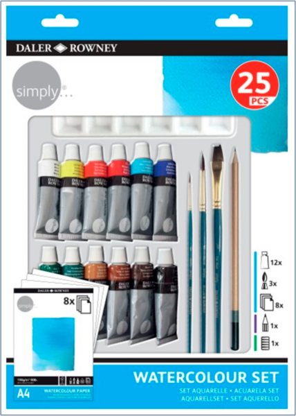  AQUARELLE SET 25 PCS 