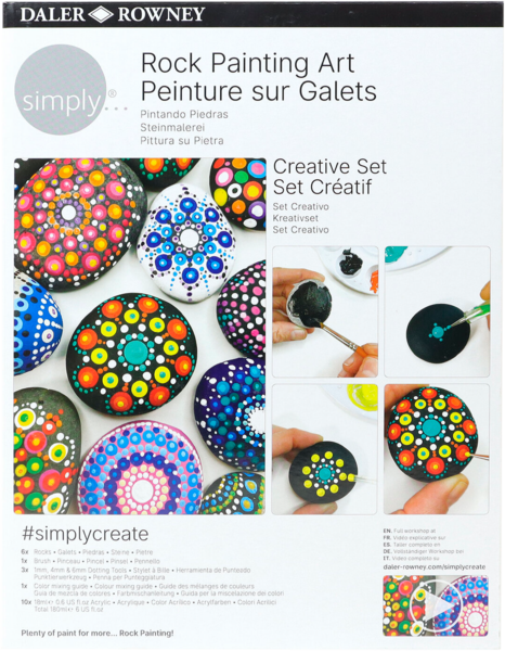 SET PEINTURE SUR GALET 
