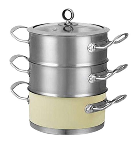 Morphy Cuiseur vapeur 3 étages 18 cm (Crème)