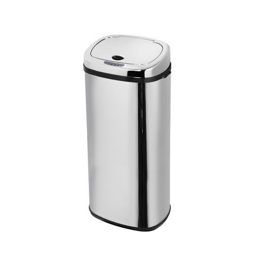 Carré poubelle à capteur, argent, 42 l