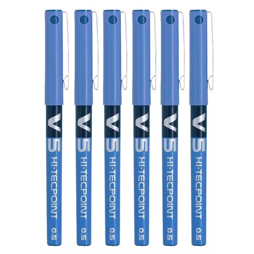 V5 hi-tecpoint lot de 6 stylos bleu
