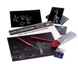 Oz International - lot de un porte-plumes et 12 plumes à gratter code EAN 5012596079112 