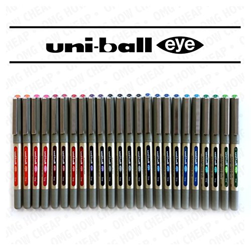 Uni-Ball UB-157 Eye Lot de 24 stylos roller à p...