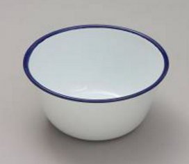 - lot de 2 bassines blanches - diamètre: 16 cm