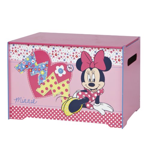 864018 coffre à jouets disney minnie rose