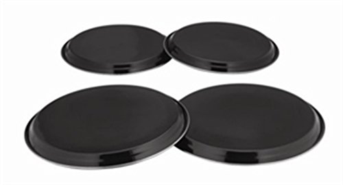 Lot de 4 couvre plaques de cuisson, noir