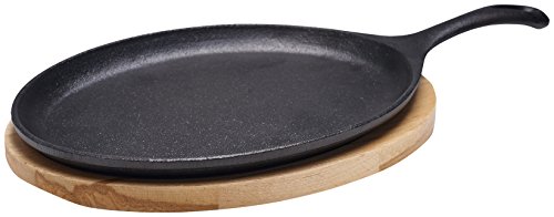 Zodiaque Sizzle Plat Ovale en Fonte avec dessou...