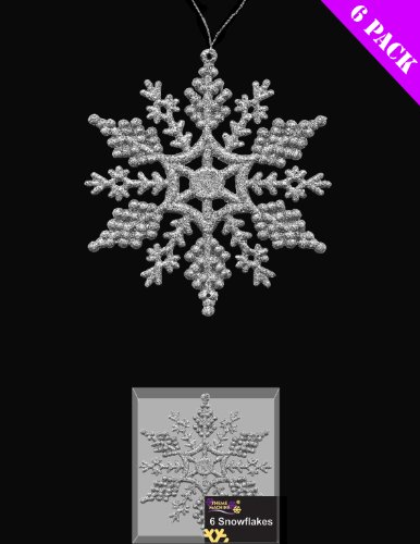 Le Paquet de 6 Décorations de Noël de Flocons d...