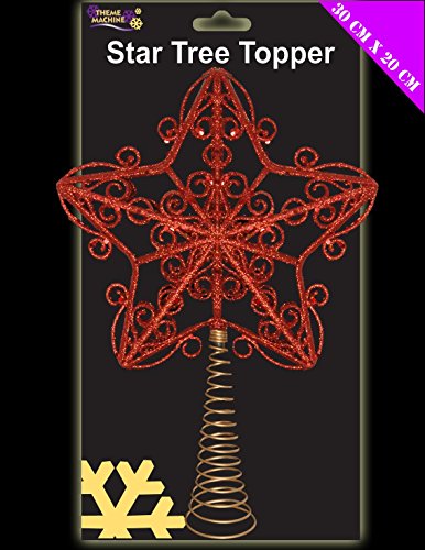 27cm Belle Rouge scintillant Tinsel Tree Top ét...