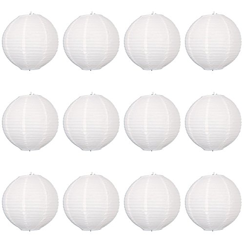 Lot de 12 suspensions rondes en papier type lam...