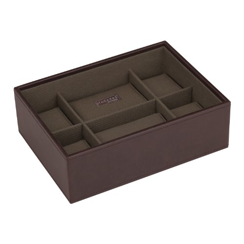 STACKERS - Men's Casual Brown 8pc Watch Box STA...