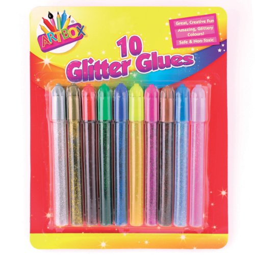 Art Boîte glitterglue - Couleurs assorties (Lot...