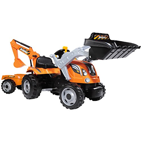 Smoby - Tractopelle à pédales pour enfant - ave...