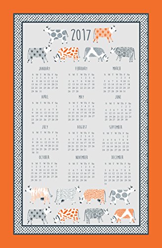 Curious Vaches 2017 Calendrier Thé Serviette