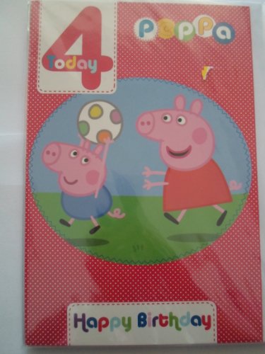 Peppa Pig âge 4 Carte d'anniversaire