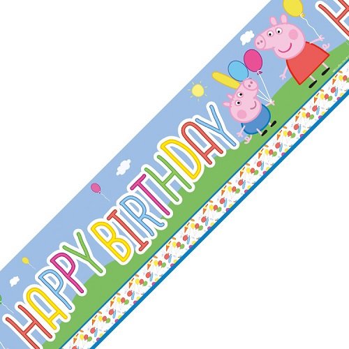 Peppa Pig 1 Guirlande de fête - Peppa Pig "Happy Birthday" code EAN 5015116222548 