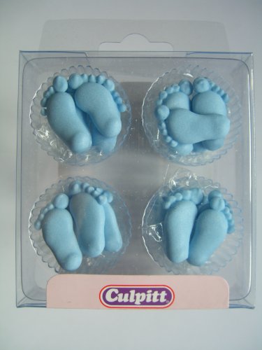 Baby Feet Cake Decorations - Blue