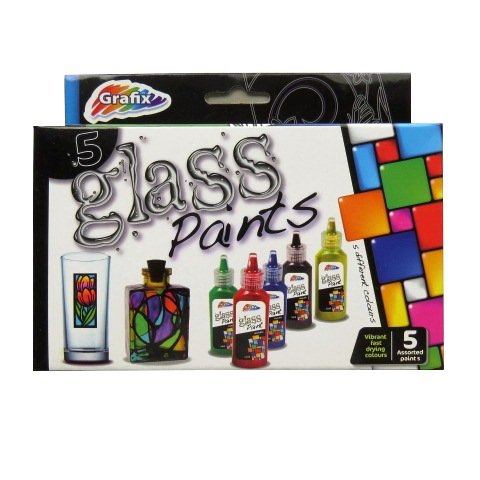 Peintures pour Verre - Boîte de 5 Assortis Pein...
