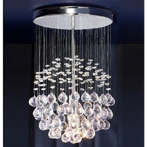 Suspension lustre plafonnier chandelier. chrome...