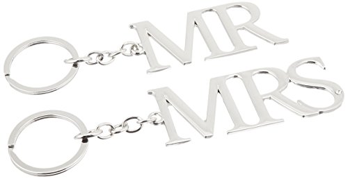 Gifts For Him/Her Amore Lot de 2 bagues plaqué argent clé & "Mr Mrs" code EAN 5017224400894 