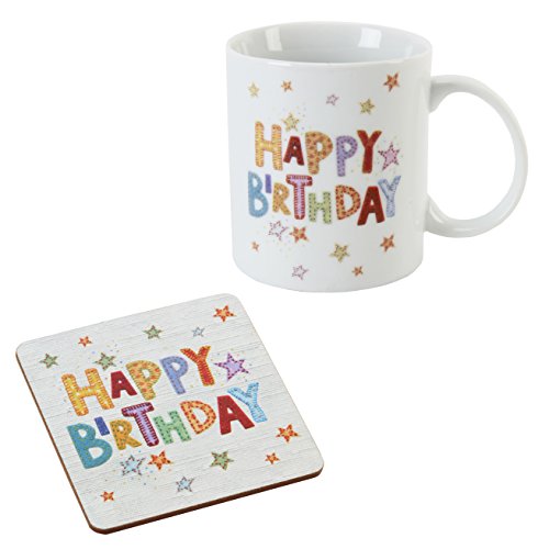 Faonline Blue Eyed Sun Gorgeous Mug & Coaster Set Happy Birthday 5017224507715 (5017224507715)