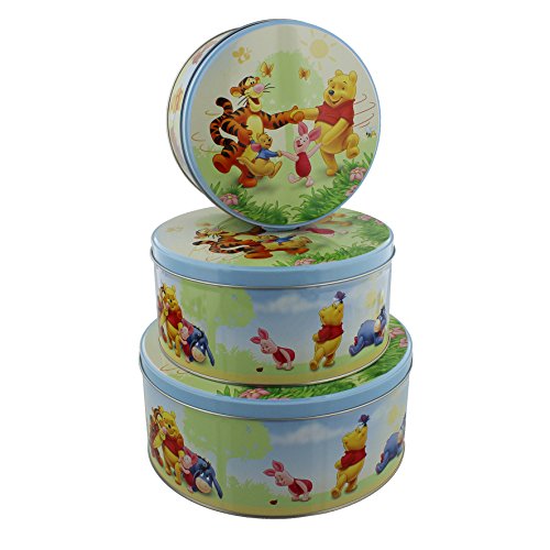 Winnie l'ourson Lot de 3 boîtes rondes