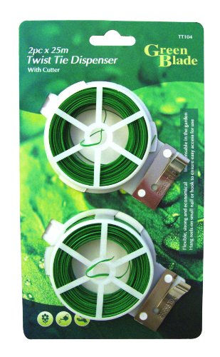 Greenblade Green Blade Lot de 2 rouleaux de câble pour plantes avec cutter intégré Parfait pour les plantes grimpantes 5017403511243 (5017403511243)