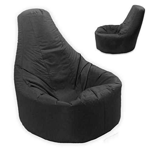 MaxiBean Grand pouf poire inclinable d'intérieur et d'extérieur résistant à l'eau et aux intempéries noir xxl 5018036951161 (5018036951161)