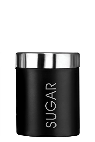 0508677 boîte à sucre en émail noir et couvercl...