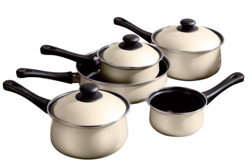 Batterie de cuisine crème 5 pièces