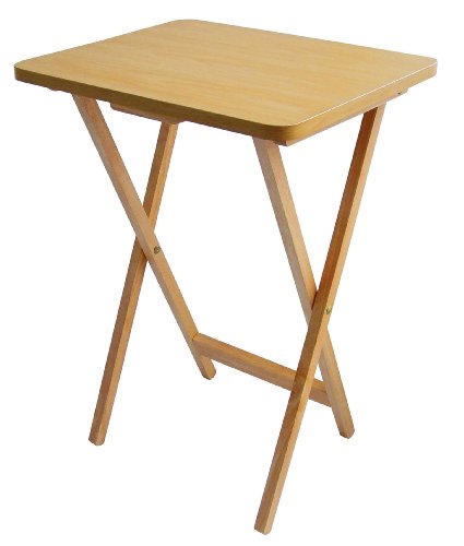 Table d'appoint pliable bois naturel 65 x 49 x ...