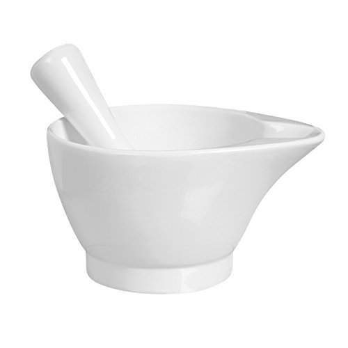 Mortier et pilon blanc