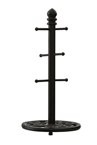 Premier Support de tasses Fonte Noir mat 6 tasses