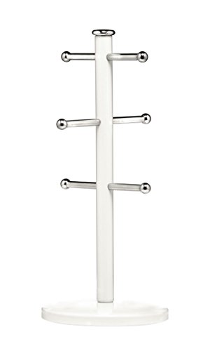 Premier Support de tasses Blanc/métal 6 tasses