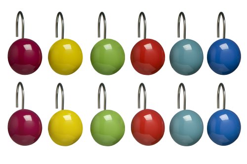 Crochets de rideau de douche résine 12 crochets...