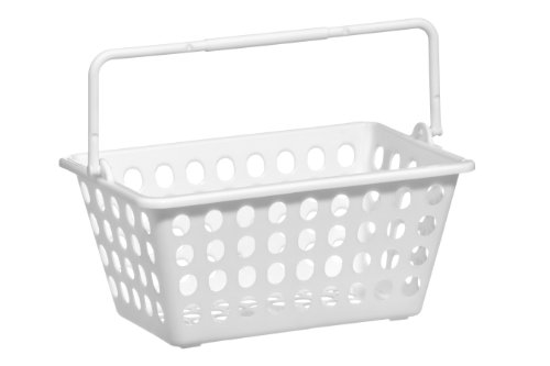 1600436 panier de salle de bain plastique blanc