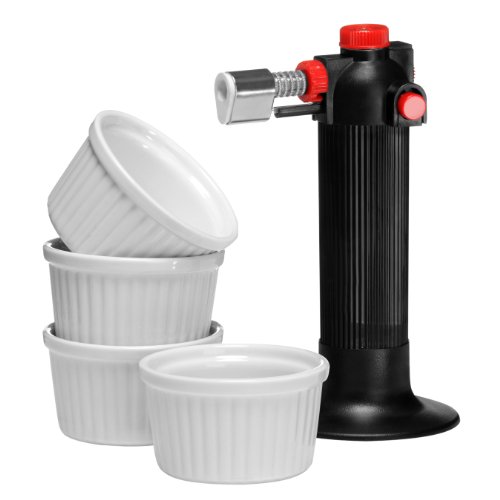 0806187 chalumeau de cuisine + 4 ramequins