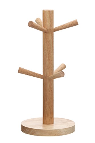 Bois d'hévéa - 6 tasses-marron