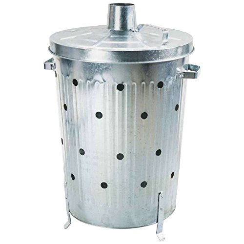 07378 incinérateur de jardin galvanisé avec pie...