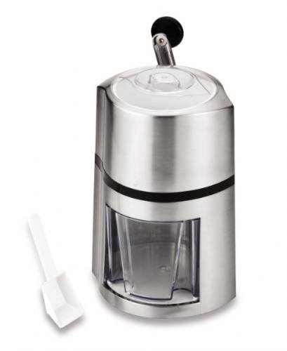 Broyeur à glace et cuillère à finition chromée